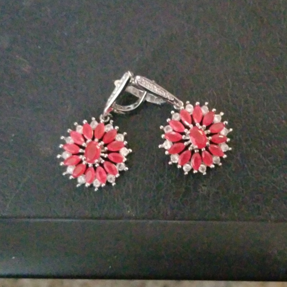 Ruby earrings